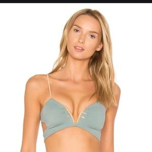 NWT Koa Swim Sunrise Bikini Top Small Sea Bone